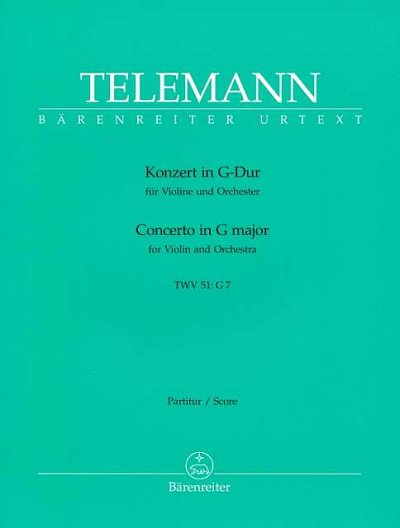 G.P. Telemann: Konzert G-Dur TWV 51:G7, VlOrch (Part)