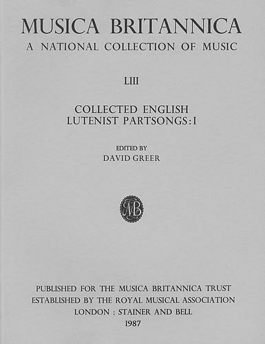 D. Greer: Collected English Lutenist Partsongs 1, Lt (+TAB)