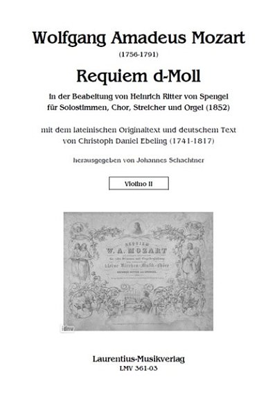 W.A. Mozart: Requiem d-Moll KV 626, GesGchStrOrg (Vl2)