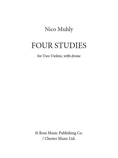N. Muhly: Four Studies, Viol (Part.)