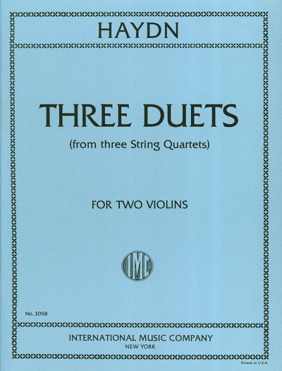 J. Haydn: Drei Duette, 2Vl