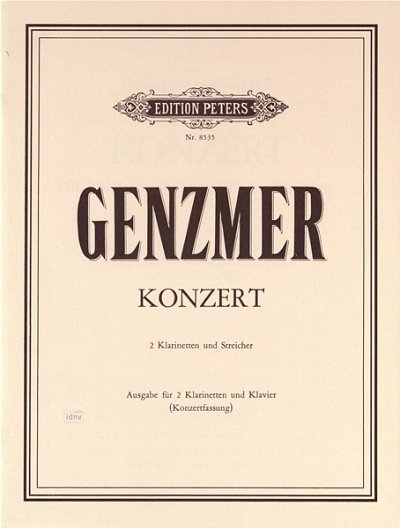 H. Genzmer: Konzert für 2 Klarinetten und Streicher (1983)