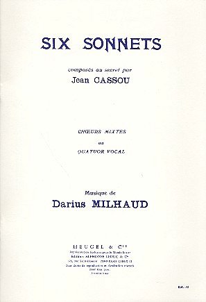 D. Milhaud: Six Sonnets, Gch (Part.)