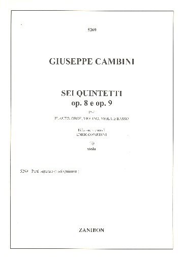 G. Cambini: 6 Quintetti, Op. 8 E Op. 9