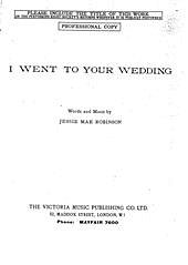 DL: J.M. Robinson: I Went To Your Wedding, GesKlavGit