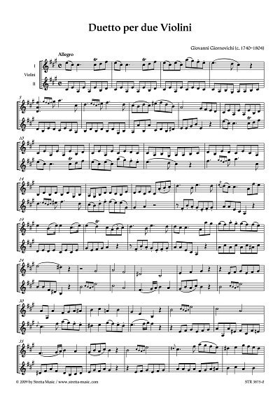 DL: G. Giornovichi: Duetto per due Violini