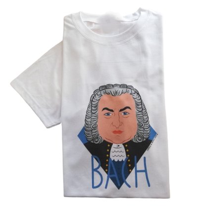 T-Shirt Bach Größe L (weiß)