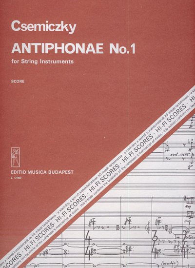 M. Csemiczky: Antiphonae Nr. 1, Stro (Part.)