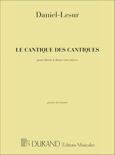 J. Daniel-Lesur: Le Cantique Des Cantiques Basse
