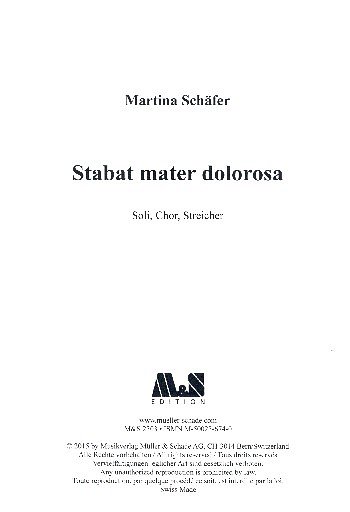 M. Schaefer: Stabat Mater, SolGChOrch (Part.)