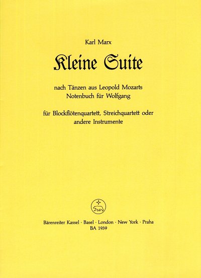 K. Marx: Kleine Suite, 4Bfl/Str/Mel (Part.)