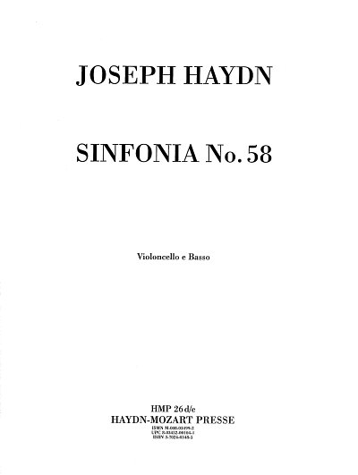 J. Haydn: Sinfonia Nr. 58 F-Dur Hob. I:58, Sinfo (VcKb)