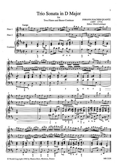 J.J. Quantz: Triosonate D-Dur (Qv 2:15)