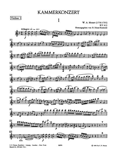 W.A. Mozart: Konzert 11 F-Dur Kv 413 - Klav Orch