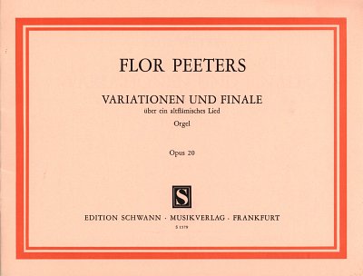 F. Peeters: Variationen Ueber Ein Altflaemisches Lied Op 20