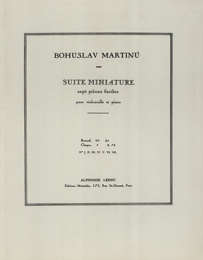 B. Martinů: Suite miniature H192, No.1