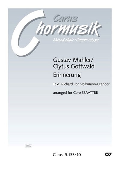 DL: G. Mahler: Erinnerung. Vokaltranskription von , GCh8 (Pa