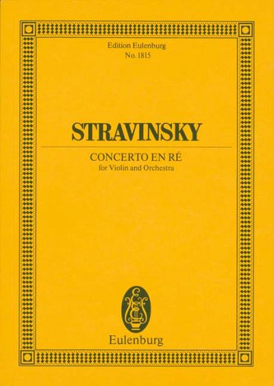 DL: I. Strawinsky: Concerto en ré - Konzert in D, VlOrch (St