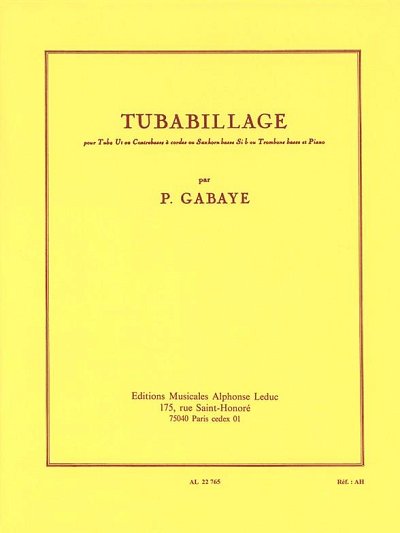 Pierre Gabaye: Tubabillage, TbKlav (Part.)