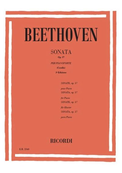 L. v. Beethoven: 32 Sonate: N. 23 In Fa Min. Op. 57 'A, Klav
