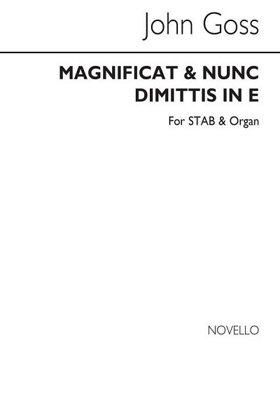 J. Goss: Magnificat And Nunc Dimittis In E, GchOrg (Chpa)