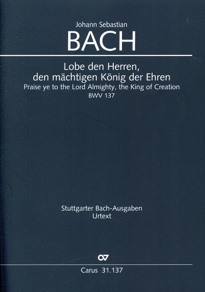 J.S. Bach: Lobe den Herren, den mächtige, 4GesGchOrch (Part)