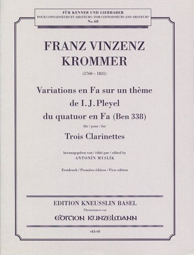 F. Krommer: Variationen über ein Thema von I, 3Klar (Stsatz)