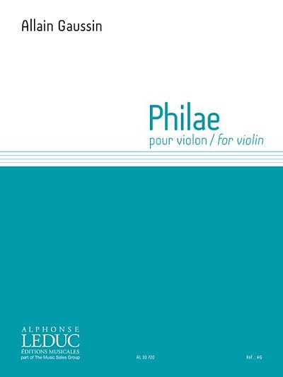 A. Gaussin: Philae For Solo Violin, Viol