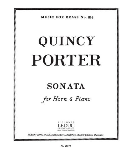 Q. Porter: Horn Sonata, HrnKlav (KlavpaSt)