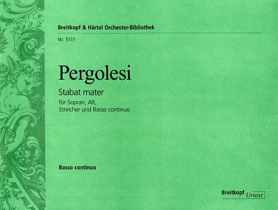 G.B. Pergolesi: Stabat Mater, 2Gs/FchStrBc (Org)