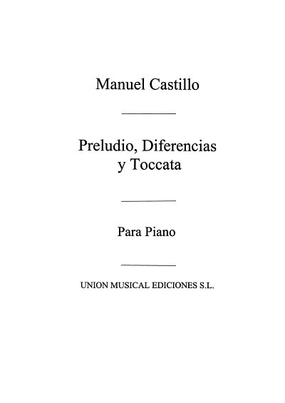Preludio Diferencias For Piano, Klav