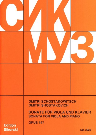 D. Schostakowitsch: Sonate op. 147, VaKlv (KlavpaSt)