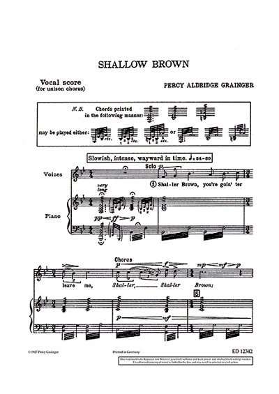 DL: P. Grainger: Shallow Brown (Part.)