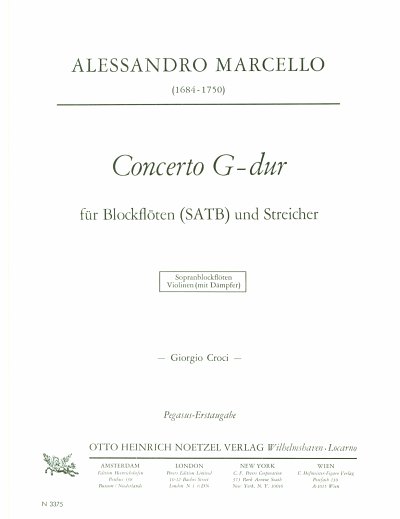 Marcello Alessandro: Concerto G-Dur
