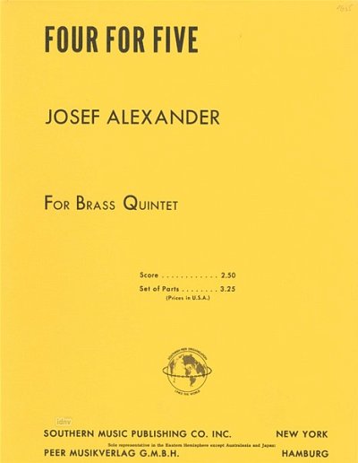 J. Alexander: Four for Five, 5Blech (Stsatz)