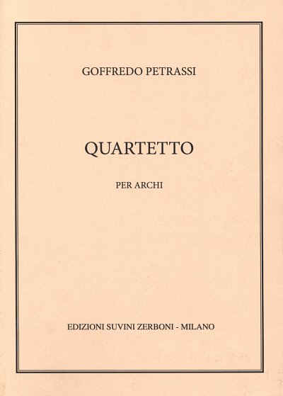 G. Petrassi: Quartetto (Part.)