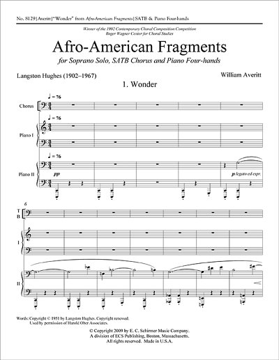 W. Averitt: Afro-American Fragments: 1. Wonder