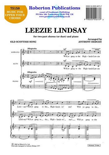 A. Hedges: Leezie Lindsay, Ch2Klav (Chpa)