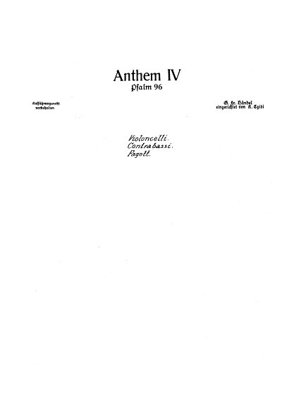 G.F. Händel: Anthem 4 Psalm 96