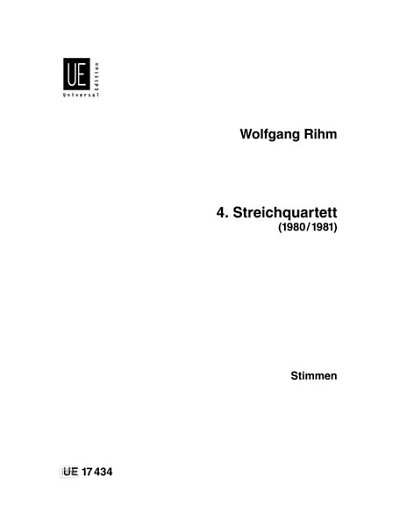 W. Rihm: Streichquartett Nr. 4 , 2VlVaVc (Stsatz)
