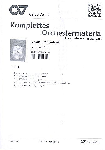 A. Vivaldi: Magnificat, 4GesGchOrcBc (Stsatz)