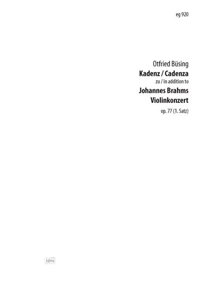 O. Büsing: Kadenz (2004) Konzert A-Dur Op 77 Vl Orch