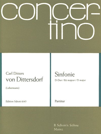 AQ: C. Ditters v. Ditter: Sinfonie D-Dur , 2Ob2HrnS (B-Ware)