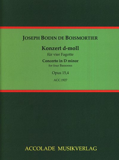 J.B. de Boismortier: Concerto d-moll op. 15/4, 4Fag (Pa+St)