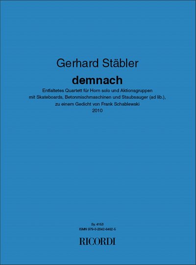 G. Stäbler: Demnach (Part.)