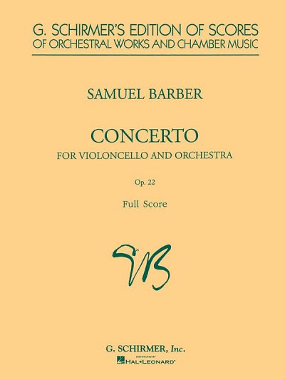 S. Barber: Concerto for violoncello and orches, VcOrch (Stp)