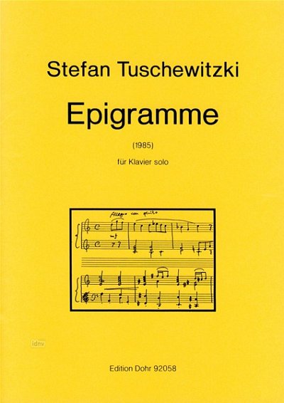 T. Stefan: Epigramme, Klav (Part.)