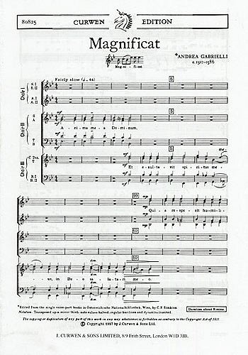 A. Gabrieli: Magnificat, GchKlav (Chpa)