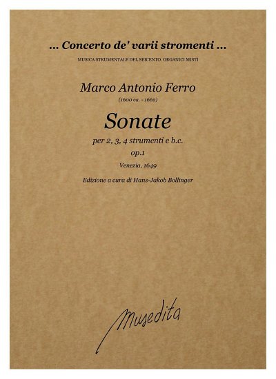 M.A. Ferro: Sonate per 2, 3, 4 strumenti e, 2-4MelBc (Pa+St)