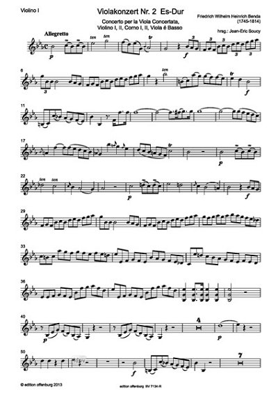 F.W.H. Benda: Violakonzert Nr. 2, Es-Dur (Stsatz)